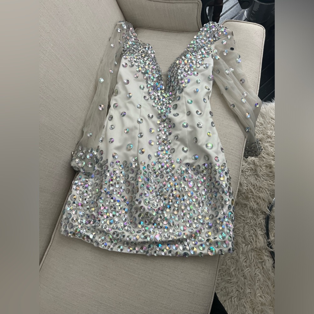 Custom Made Dress White with Jewels